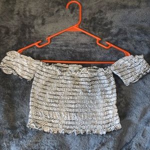 Charlotte Russe Ruffle Off Shoulder Top